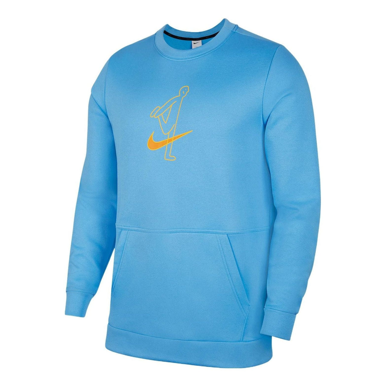 Men's Nike As Nk TF Turf Top Ls Crew Story P Casual Character Printing Round Neck Pullover Blue DM5999-412