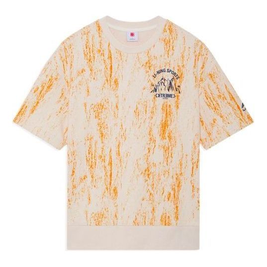 Li-Ning Sports Casual T-Shirt 'Orange White' AAES007-2