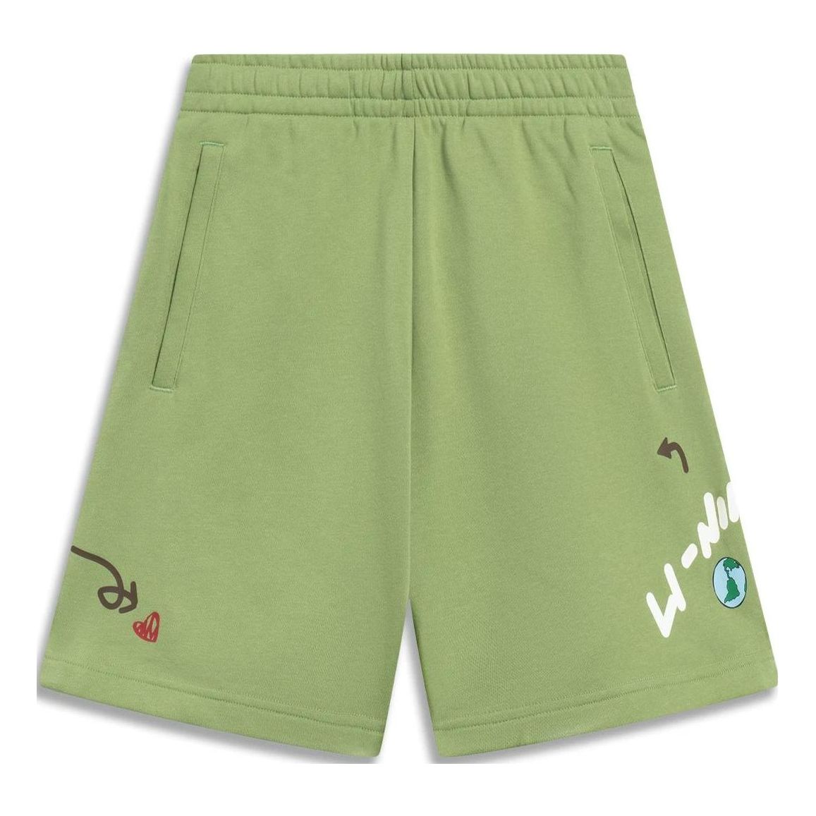 (WMNS) Li-Ning Graphic Shorts 'Green' AKST664-3
