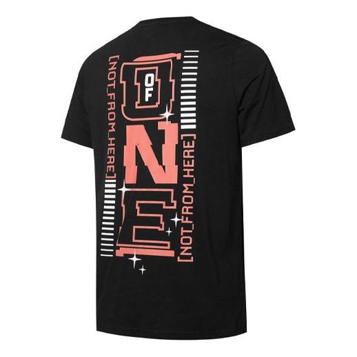 PUMA One of One Alphabet Printing Sports Round Neck Short Sleeve Couple Style Black 535110-01