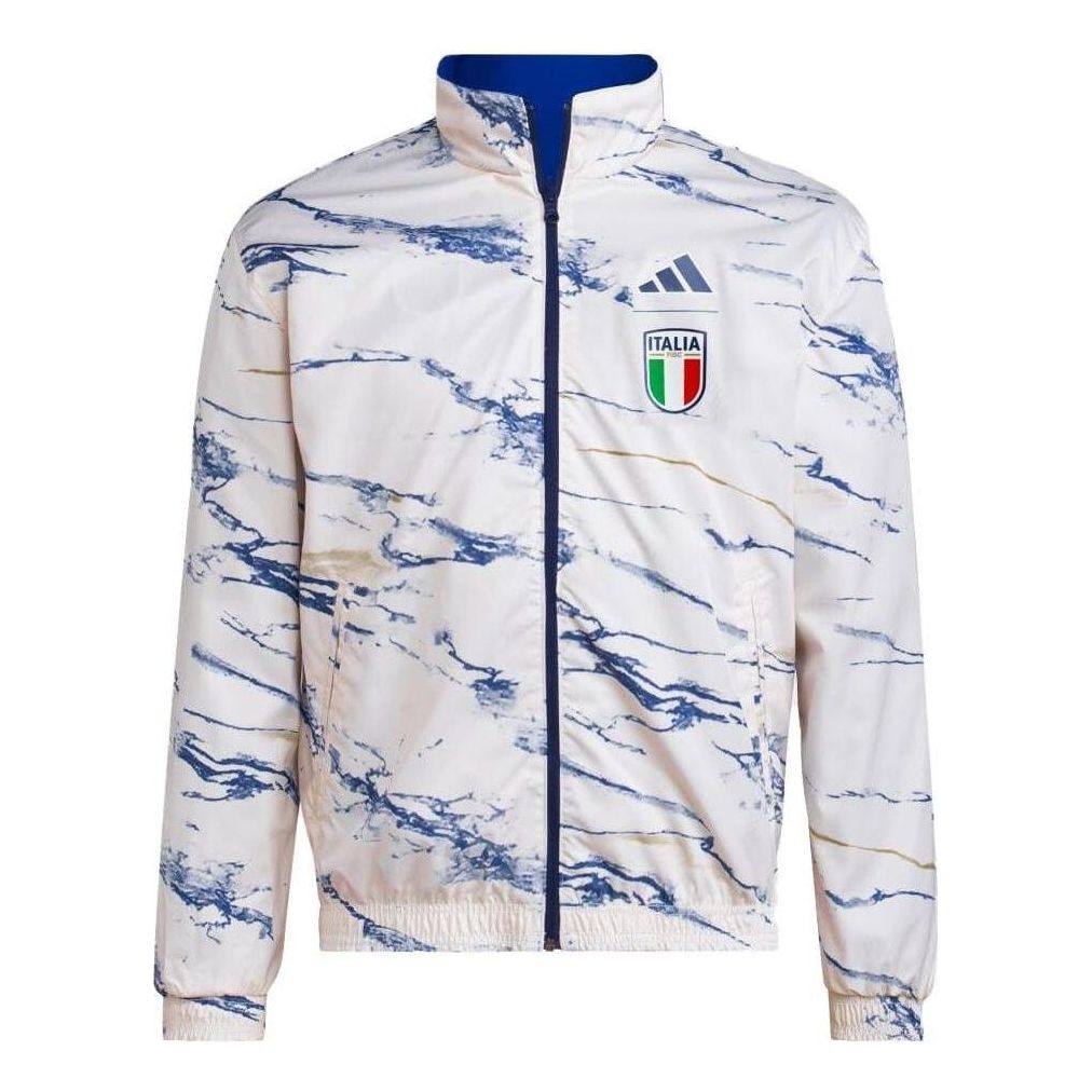 adidas Italy Anthem Reversible Jacket 'White Blue' HT2186