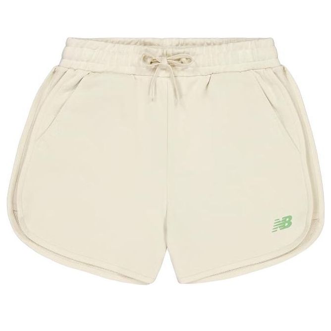 (WMNS) New Balance High-Rise Shorts With Placement Brand Logo 'Beige' AWS41336-BE