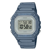Men's CASIO Fashion Stylish Sports 50m Waterproof Haze Blue Watch Mens Digital W-218HC-2AV