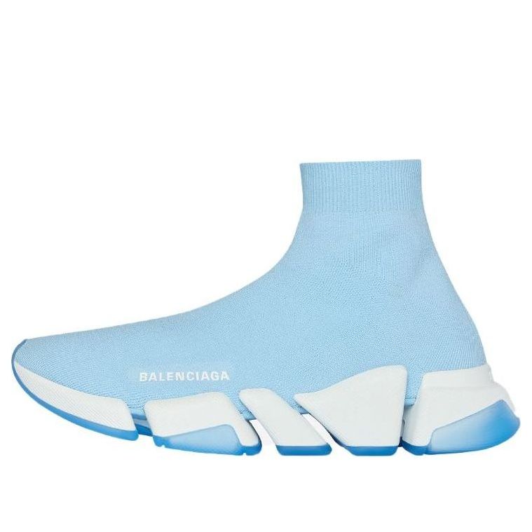 (WMNS) Balenciaga Speed 2.0 Trainers 'Rib-Knit Blue' 654045W2DI24190