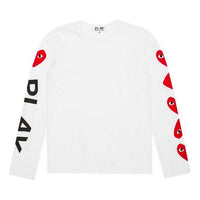 COMME des GARCONS PLAY Alternating Hearts Long-Sleeve T-Shirt 'White' AZ-T262-051-1