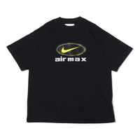 Men's Nike Logo Alphabet Printing Breathable Round Neck Short Sleeve Black T-Shirt DV9400-010