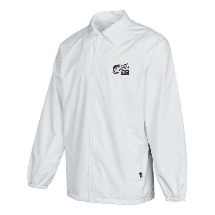 Vans AP Tell A FRD Coach Jacket 'White Black' VN0A54P4WHT