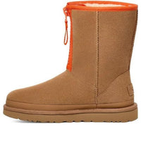 (WMNS) UGG Classic Short Zipper Tape Logo Boot 'Chestnut' 1144035-CHE
