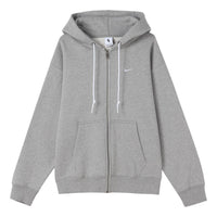 Nike embroidered logo hooded jacket 'Grey' DR0404-063