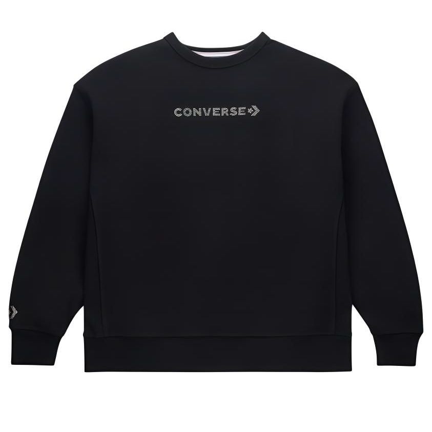 Converse Gold Standard Crew Neck Sweatshirt with Swarovski Crystals 'Black' 10027136-A01