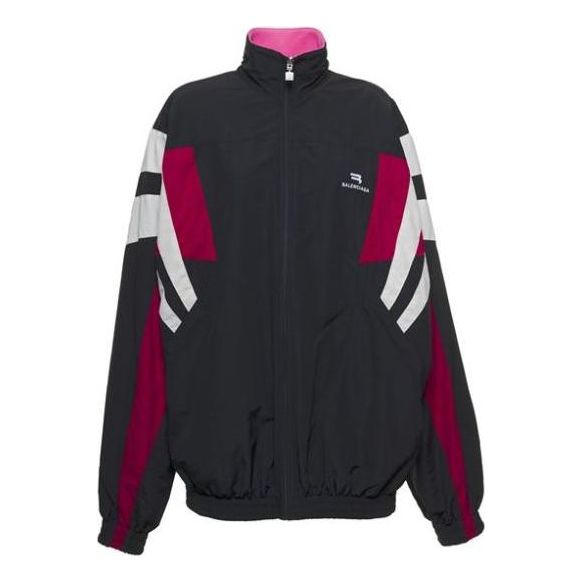 Balenciaga Sporty B Reversible Track Jacket 'Black Red White' 681445TKO481000