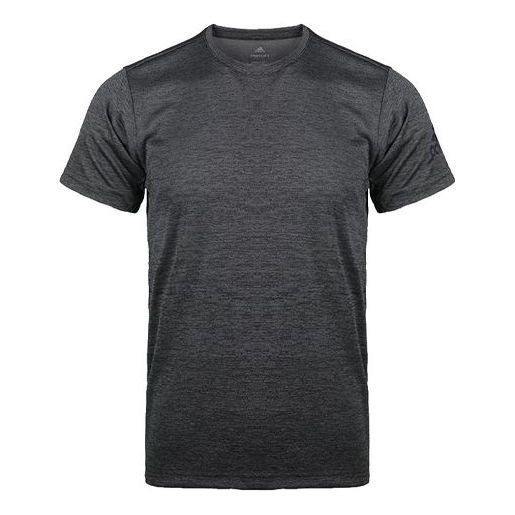 adidas FreeLift gradi Gradient Training Sports Short Sleeve Black Gray DZ8497