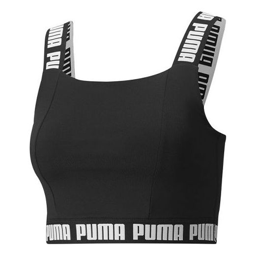 (WMNS) PUMA Logo Band Strong Top 'Black' 521805-01