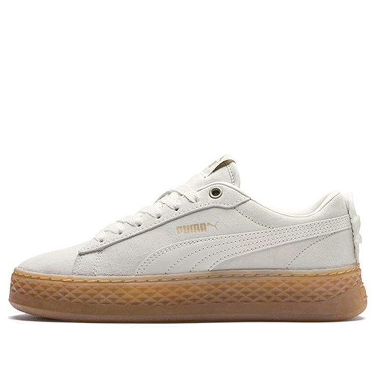 (WMNS) PUMA Smash Platform Frill 'White Gold' 366928-04