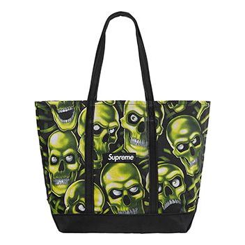 Supreme SS18 Skull Pile Denim Tote Bag 'Green' SUP-FW18-270