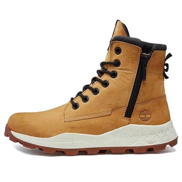 Timberland Brooklyn Side Zip Sneaker Wide Fit Boot 'Wheat Nubuck' A2J1EW