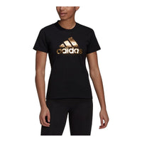 (WMNS) adidas Gfx Tee Ss2 Leisure Sports Short Sleeve Black HB7127