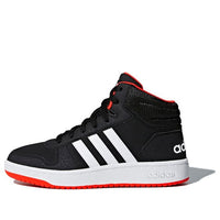 (PS) adidas Hoops 2.0 Mid J 'Black Hi-Res Red' B75743