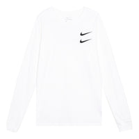 Nike Sportswear Swoosh LS Tee US Edition Round Neck Long Sleeves White CK2259-100