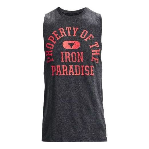 Under Armour Project Rock Property Of Tank 'Black Red' 1367126-001