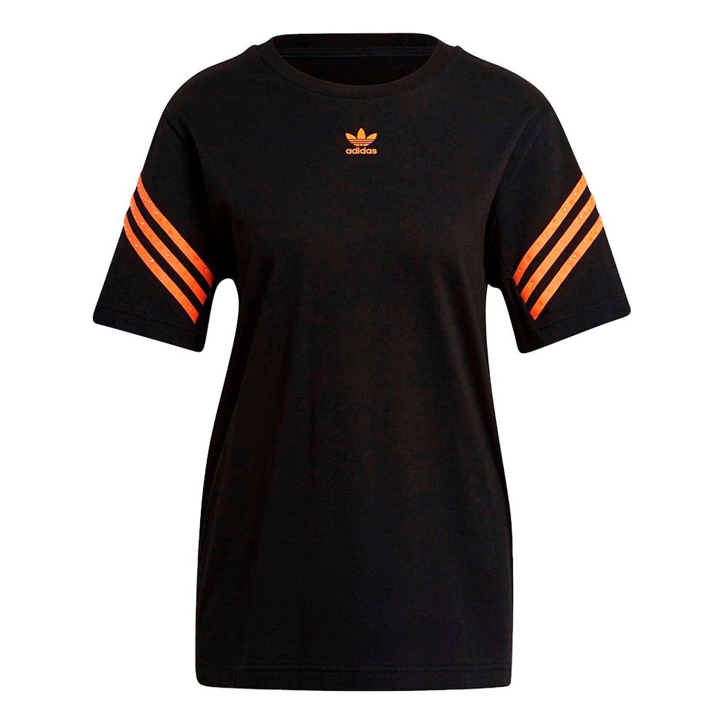 adidas originals x swarovski Crossover Round Neck Pullover Short Sleeve Black GS2633
