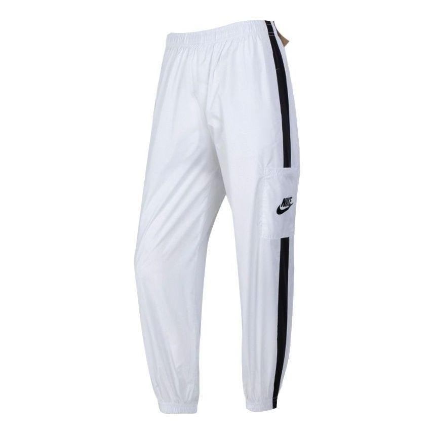 (WMNS) Nike Sportswear Woven Pants  'White Black' CJ7347-100