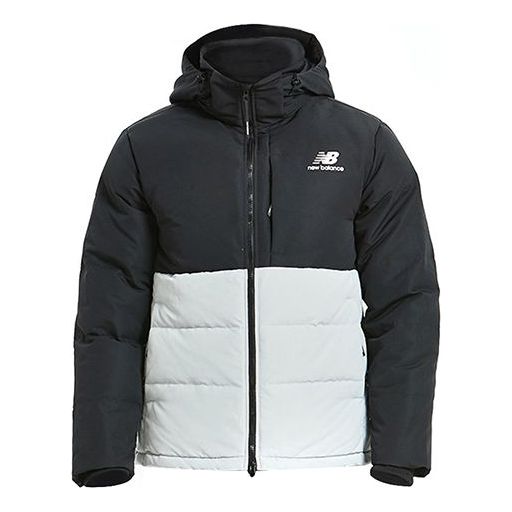 New Balance Windproof Lifestyle Down Jacket 'Black White' AMJ93551-LAN