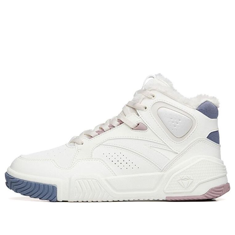 (WMNS) ANTA High-Top Skateboard Sneakers 'White Grey Flame' 122248990R-1