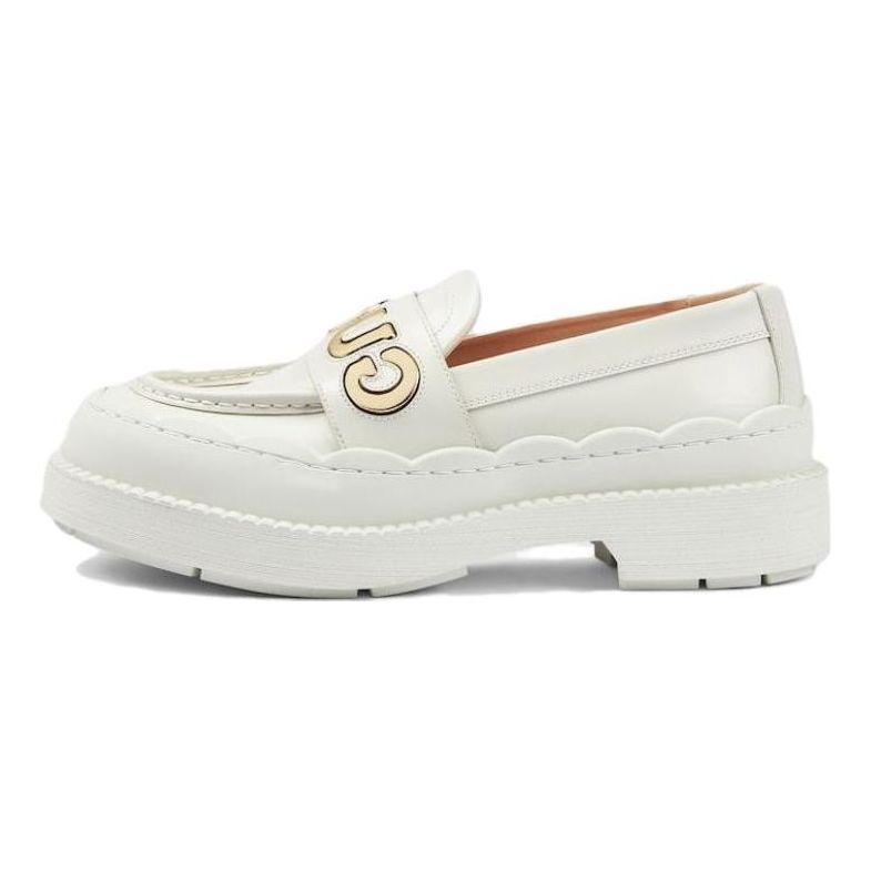 (WMNS) Gucci Loafer 'White and metallic leather' 752854-AACEW-9071