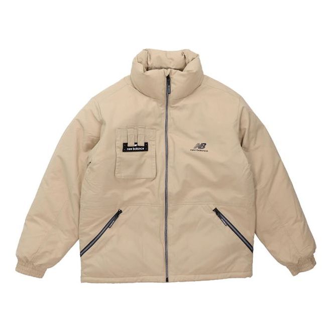 New Balance Logo Print Puffer Jacket 'Pink' AMJ14308-BEI