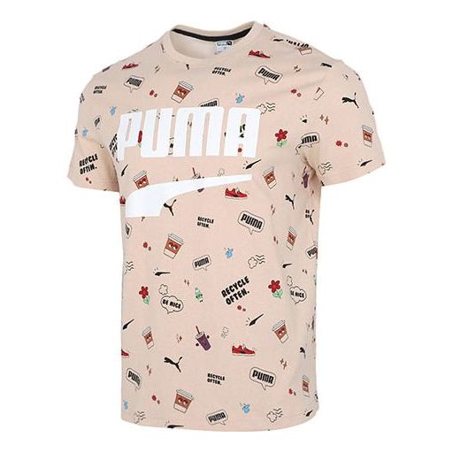PUMA Awareness Aop Tee Sports Alphabet Printing Short Sleeve 532033-68