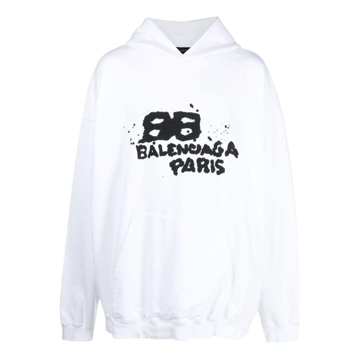 Balenciaga Hand-Drawn BB Icon Hoodie Large Fit 'White' 620973TNVQ19040