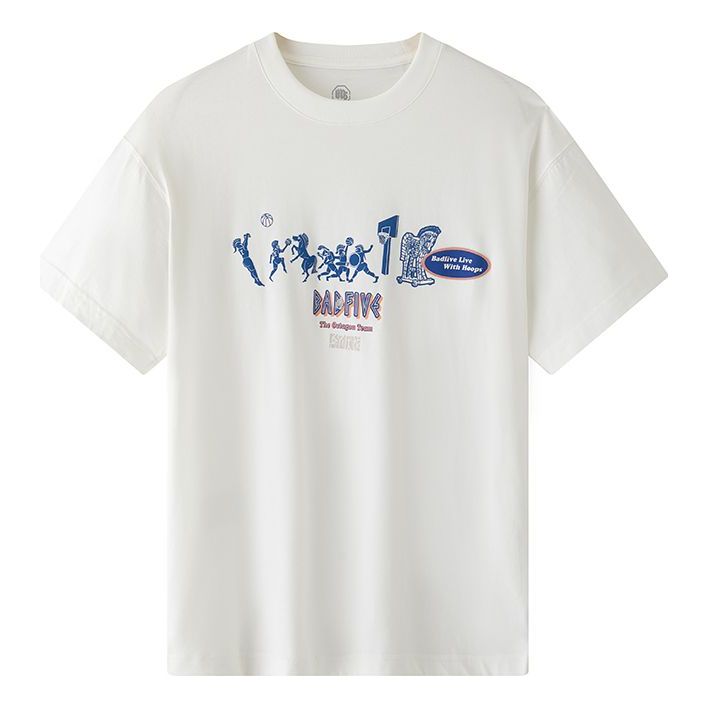 Li-Ning BadFive Graphic T-shirt 'White Blue' AHST279-7