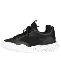 Alexander McQueen Court Tech Leather Sneakers 'Black White' 727366WIAAU1558