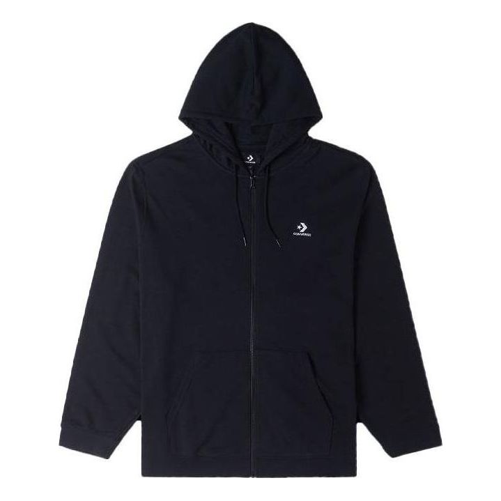 Converse Go-To Chuck Patch Classic Fit Full Zip Jacket 'Black' 10023871-A01