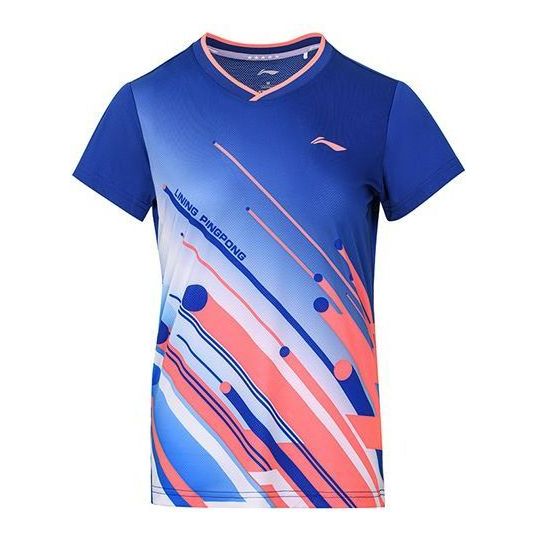 Li-Ning SS22 Table Tennis Series Casual Sports tournament Quick Dry Short Sleeve 'Blue' AAYS018-3