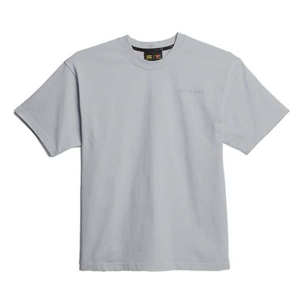 adidas x Pharrell Basics Short-sleeved Embroidered T-Shirt 'Grey' GM1959