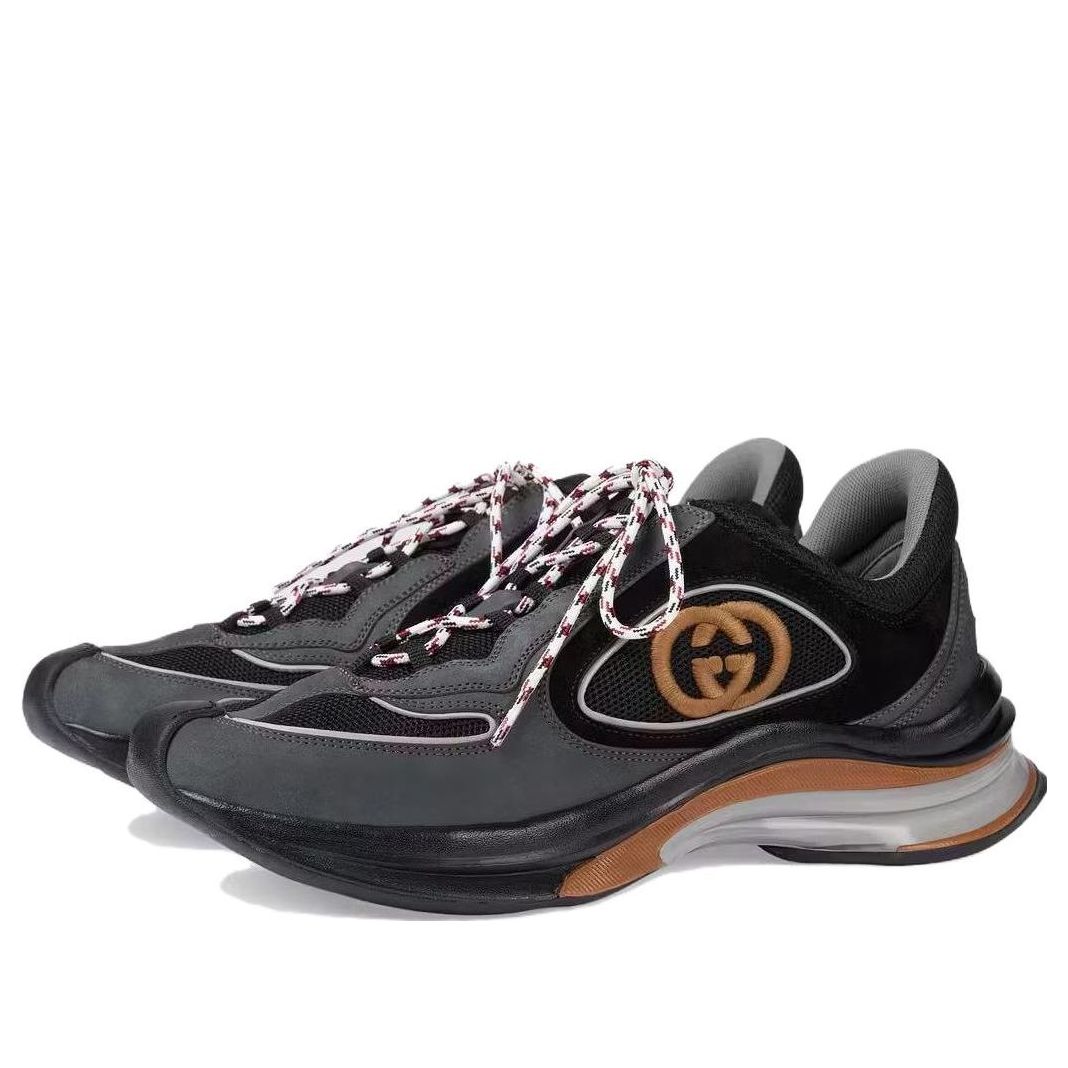Gucci Run Suede Sneakers 'Black Grey Suede' 749785-AAB62-1241