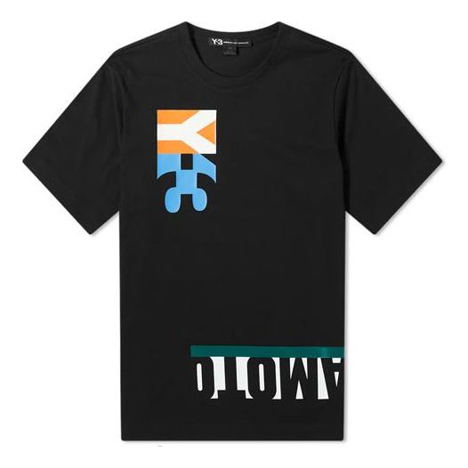 Y-3 Unisex Multi Block Graphic Printing Tee Black FN5727