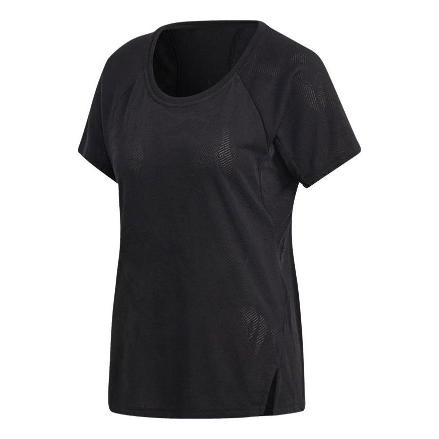 (WMNS) adidas Aeroknit T-Shirt Asia Sizing 'Black' DU1323