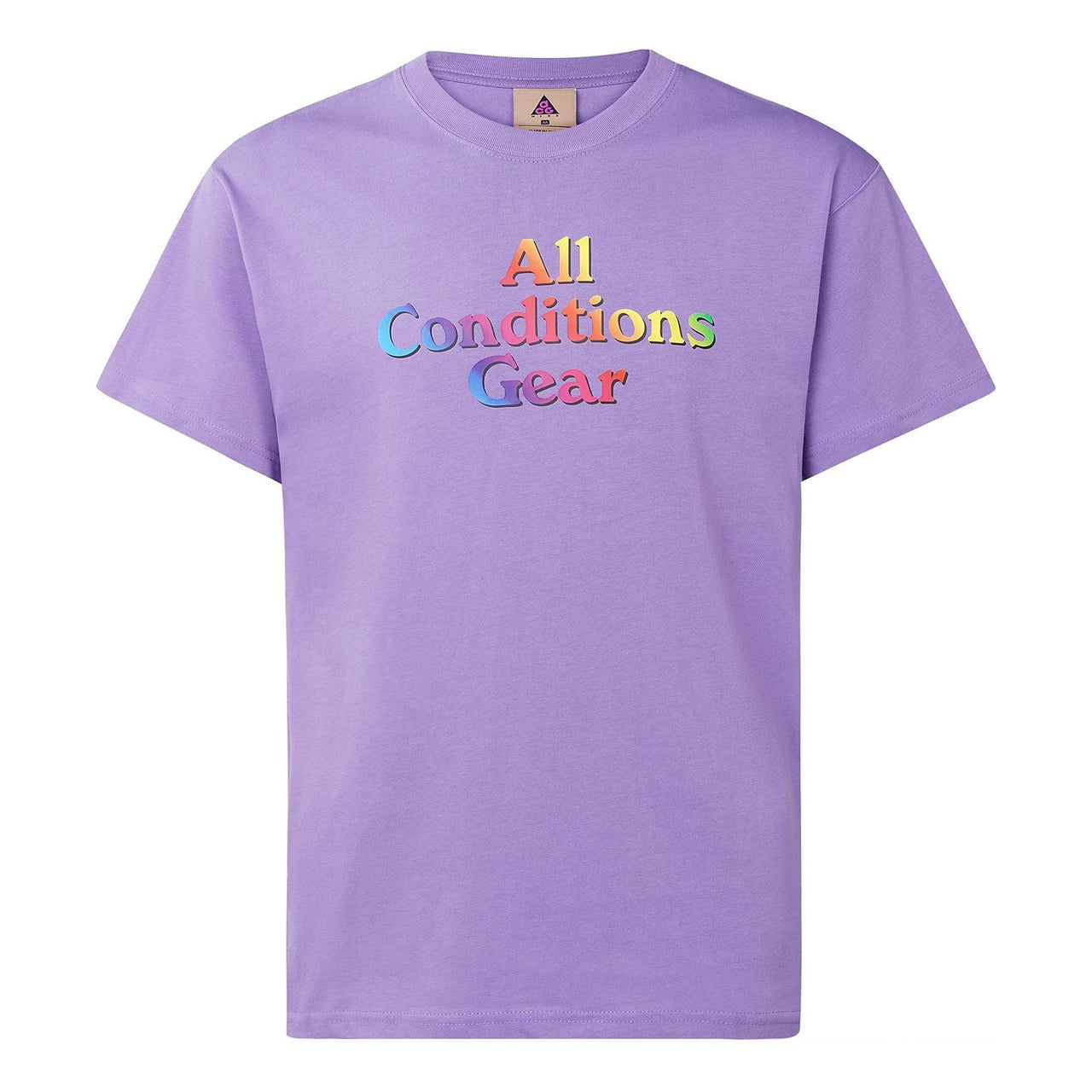 Nike ACG Alphabet Logo Casual Short Sleeve Couple Style Purple CV7548-583