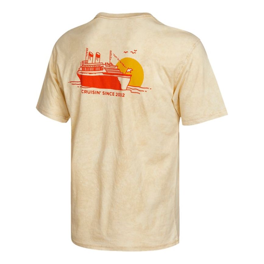 Nike SB Back Printing Washed Sports Skateboard Short Sleeve Brown DD1288-212