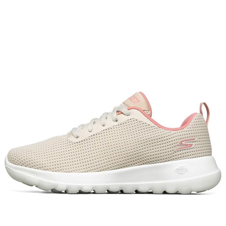 (WMNS) Skechers Go Walk Joy Running Shoes Ivory/Pink 15641-OFPK