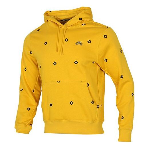 Nike SB Skateboard Icon Printed Hat For Men Yellow BV0881-743