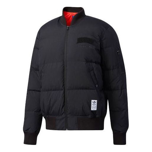 adidas originals Seoul Flight Do Solid Color Stay Warm Baseball Collar Down Jacket Black CD1719