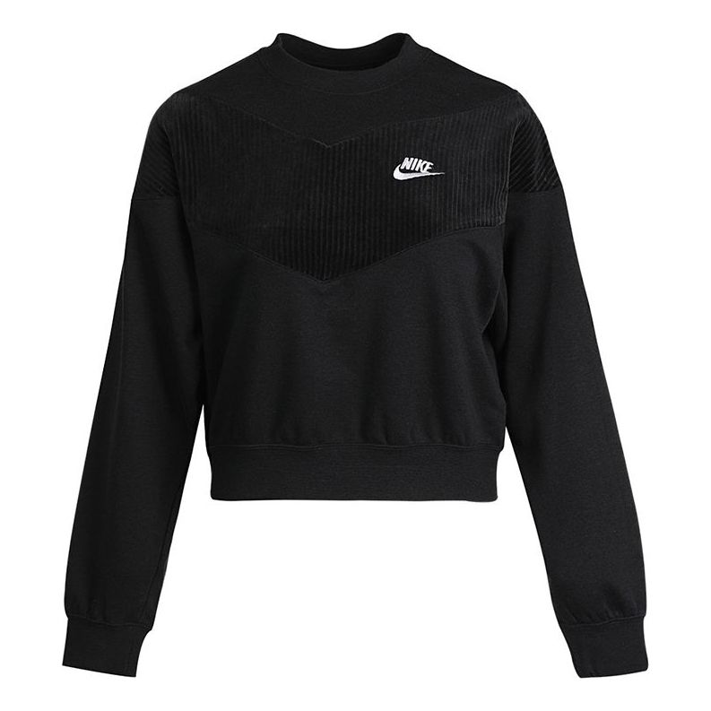 (WMNS) Nike Sportswear HRTG Crew 'Black' CZ1877-010