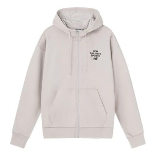 New Balance Sportswear Hooded Jacket 'Beige Black' 6DD12033-LBE