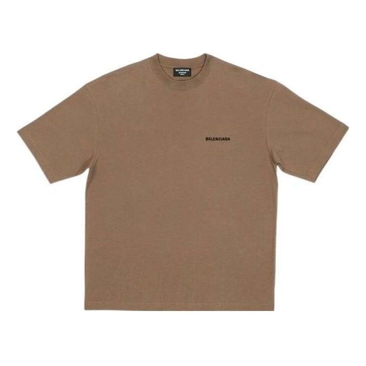 Balenciaga Logo T-Shirt Medium Fit 'Tan' 612966TMVF47761