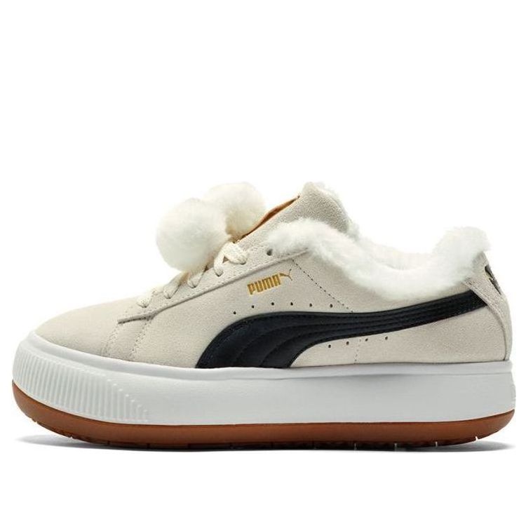 (WMNS) PUMA Suede Mayu 'Fur - Whisper White Black' 385265-01