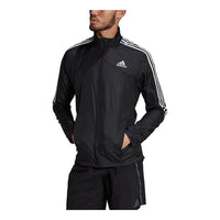 adidas Marathon Jkt Stand Collar Running Sports Jacket Black GM1410